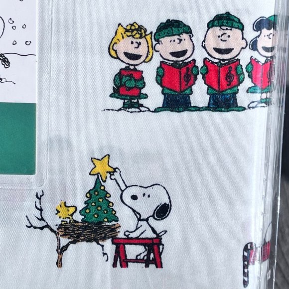 PEANUTS SNOOPY Christmas Choir Santa Carollers KING Sheet Set - King Size - Picture 3 of 3